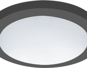 ÇEMBERLI TAVAN ARMATÜRÜ SIYAH KASA KUMLAMA CAM