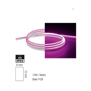 Neon Silikonlu Led 12V (5 Metre) Kýrmýzý